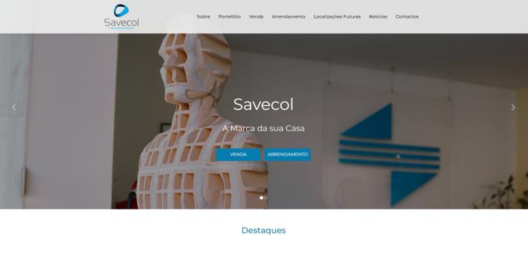 Novo website da Savecol