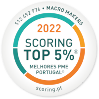 A Macro Makers foi distinguida pela SCORING com a Certificação TOP 5% MELHORES PME DE PORTUGAL